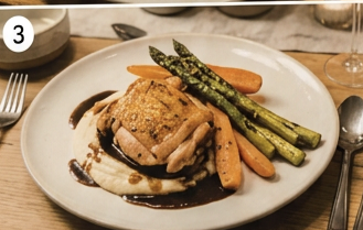 Pollo Fino mit Rotwein-Zwiebel-Jus,