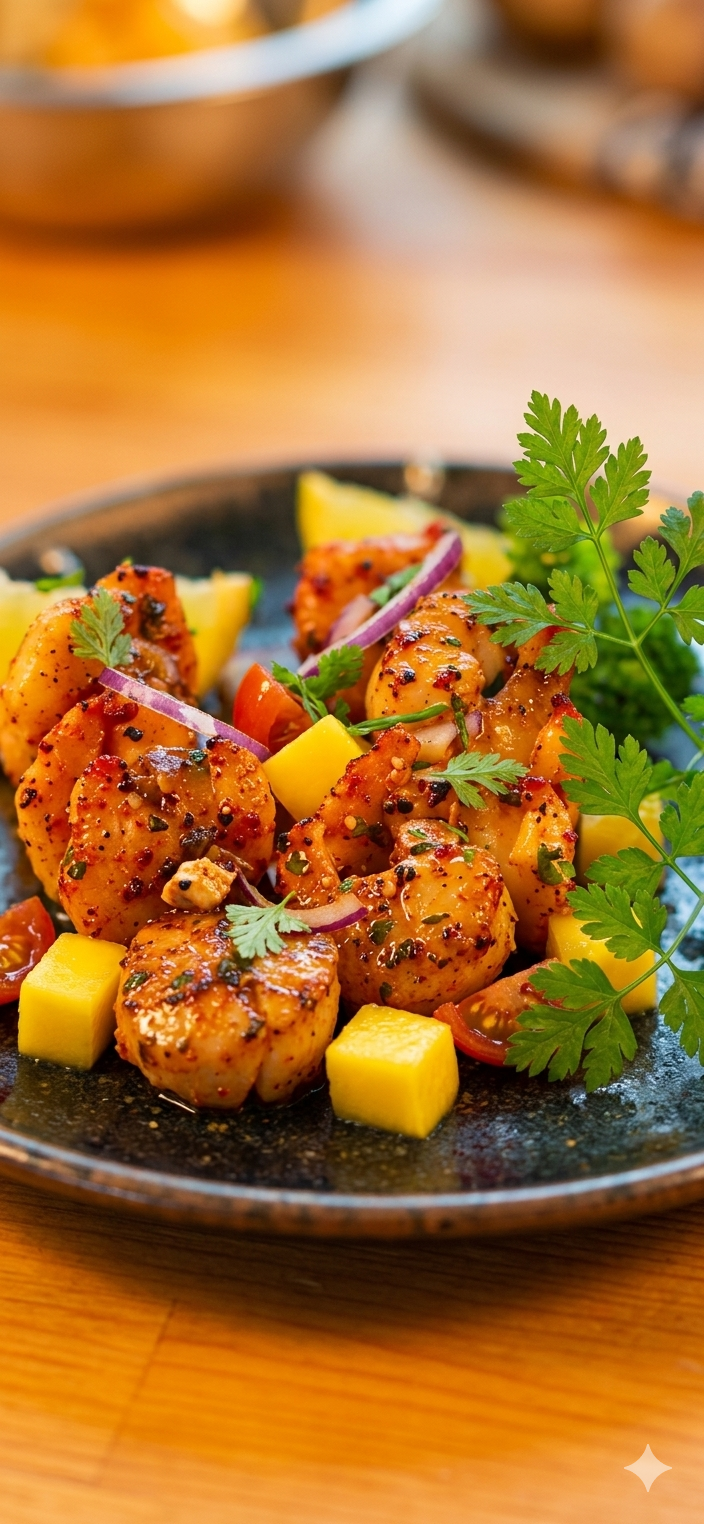 Jacobsmuscheln in Chili Marinade